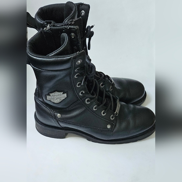Harley-Davidson Men's Rugged Black Boots Size 9.5 - Picture 3 of 11